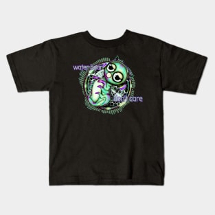 Waterbear don't care grurple Kids T-Shirt